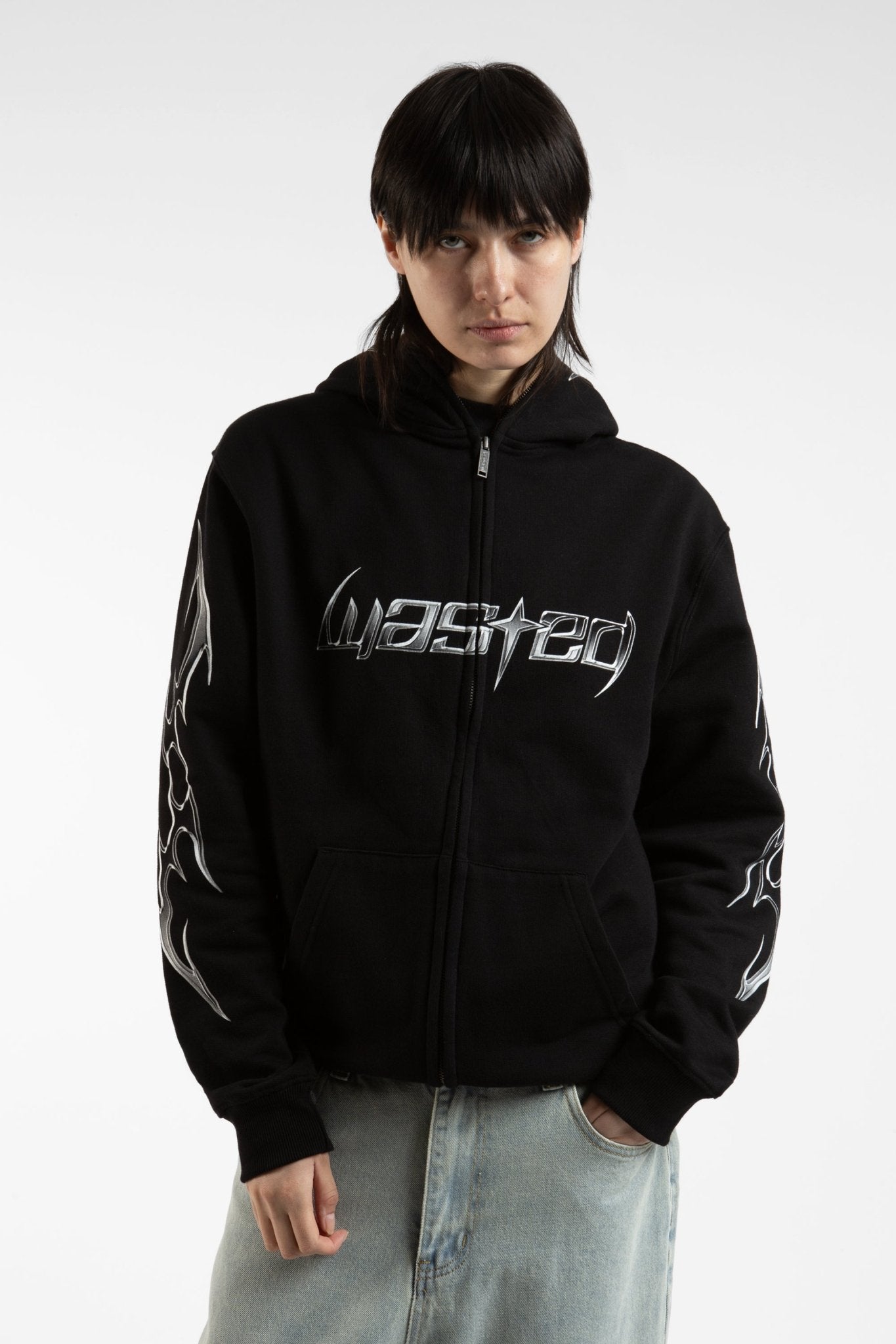 Hoodie Full Zip Metal Blade - WASTED PARIS